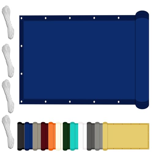 Sonnensegel mit Ösen 110 x 380 cm mit UV Schutz Terrasse Sonnensegel Sonnenschutz Windschutz für Balkon Garten Terrasse, Dunkelblau Sonnensegel mit Ösen 110 x 380 cm mit UV Schutz Terrasse Sonnensegel Sonnenschutz Windschutz für Balkon Garten Terrasse, Dunkelblau von YXRS
