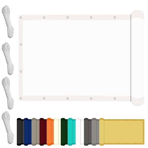 Sonnensegel mit Ösen 220 x 300 cm mit UV Schutz Garten Segel Wasserdicht Wasserabweisend Windschutz für Balkon Garten Terrasse, Weiß von YXRS