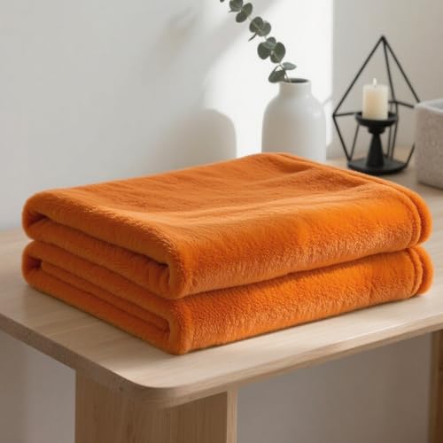YXRS Fleecedecke 85 x 140 cm Weich/Warm/Leicht Wohndecke Kuscheldecke Geeignet für Alle Jahreszeiten für Sofa Schlafzimmer, Orange YXRS Fleecedecke 85 x 140 cm Weich/Warm/Leicht Wohndecke Kuscheldecke Geeignet für Alle Jahreszeiten für Sofa Schlafzimmer, Orange von YXRS