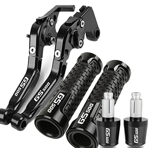 Für Suzuki GS500 GS 500 1989-2007 2008 Motorrad Bremskupplungshebel Lenkergriffe Enden Verstellbares Klappbares CNC-Zubehör Mit Logo (Farbe : 12) von YXSM