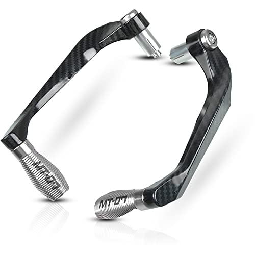 Universal Motorrad Hebelschutz Motorrad Lenker Bremse Kupplungshebel Schutz Mit Logo 7/8" 22mm Für Yamaha MT 07 MT07 MT-07 Tracer 2014-2022 (Farbe : Silber) von YXSM