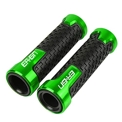 YXSM Für Kawasaki ER-6N ER6N ER 6N 2006-2018 2010-2015 Motorrad Lenkergriffe CNC PVC Lenker Gummi Gel Grip Motocross Griff Handgriffe (Farbe : Grün) von YXSM