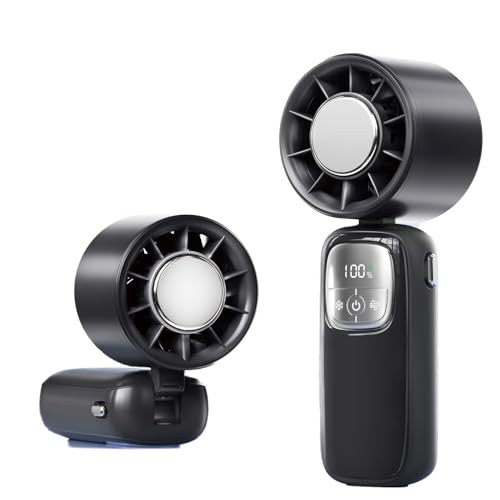 YXSPHM Tragbarer Turbo-Ventilator mit Eiskühler, Geschwindigkeit (1–100), 4000 mAh, wiederaufladbarer persönlicher Ventilator [16 Stunden Kühlzeit], batteriebetriebener Mini-Taschenventilator, 20.000 von YXSPHM
