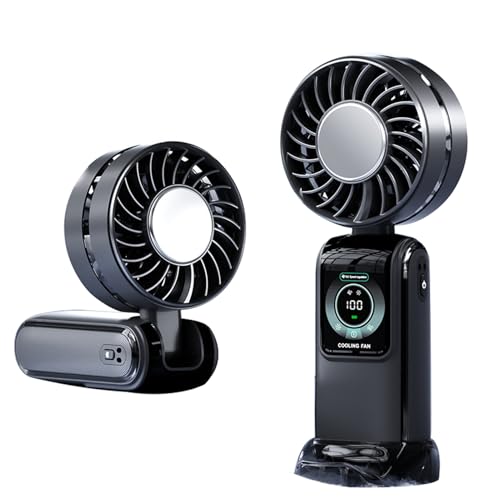 YXSPHM Tragbarer Turbo-Ventilator mit Eiskühler, Geschwindigkeit (1–100), 4000 mAh, wiederaufladbarer persönlicher Ventilator [16 Stunden Kühlzeit], batteriebetriebener Mini-Taschenventilator, 20.000 von YXSPHM