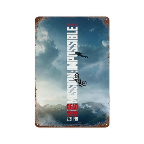 YXWOYNHY Filmposter "Mission Impossible", Wanddekoration, Kunst, Metallblechposter, moderne Wohnkultur, Kunst, Metallposter, Hausbar, Laden, Dekorationen, Vintage-Schild, Geschenk, 30 x 20 cm YXWOYNHY Filmposter "Mission Impossible", Wanddekoration, Kunst, Metallblechposter, moderne Wohnkultur, Kunst, Metallposter, Hausbar, Laden, Dekorationen, Vintage-Schild, Geschenk, 30 x 20 cm von YXWOYNHY