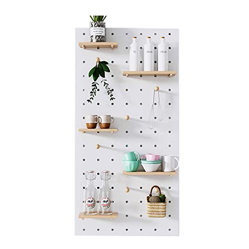 YXX Lochplatte Lochwand Lochplatten Pegboard Schreibtisch/Küche Pegboard-Wand-Organizer, Schwerlast Steckbretter Mit Haken Und Ablage Für Bastelraum/Kinderzimmer von YXX