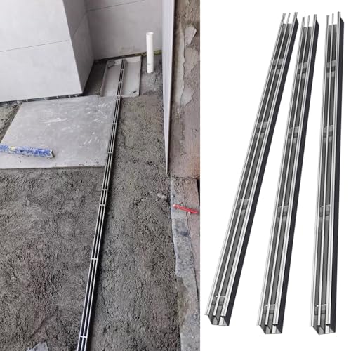 Ablaufgitter Abflussgitter Gestanzt Rostfreier Stahl Gitterrinne (3er-Pack), Linear Entwässerungsrinne Rinnenablauf Mit Abnehmbaren Gitterrosten, Schlank Grabenabläufe Bausatz Für Garten/Deck(Wxl 3.5x von YXXSDP