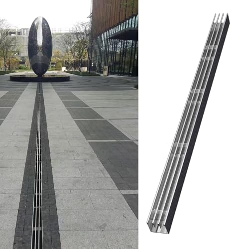 Ablaufgitter Abflussgitter Vereinheitlicht Grabenablauf Für Den Außenbereich (Packung Mit 1 Stück), Schlank Linear Rinnenabläufe Mit 1,5 Cm Breitem Rillenprofil, Rechteckig Entwässerungsgräben(WxH 5x5 von YXXSDP