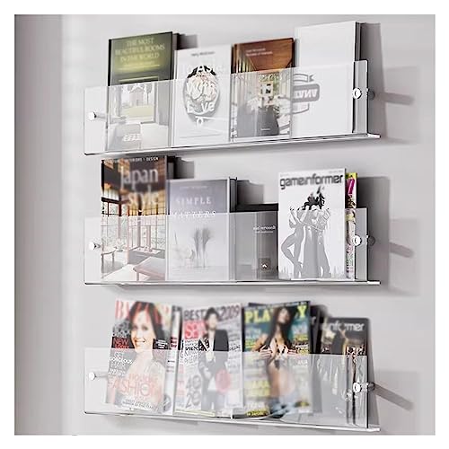 Prospektständer/ Prospekthalter Ständer 3 Etagen Acryl Wand-Magazinständer Klar, Einstellbar Hängend Bücherregal/ Literatur Broschüre Datei Display Regal, Für Büro Kirche Kaffeehaus Organisation Zeitu von YXXSDP