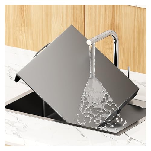 YXXSDP Herdabdeckplatte Herdplatten-Abdeckplatte, Herdplatten-Abdeckung, Schneidebrett mit Griffen, Gasherd-Knopfabdeckungen für Kindersicherheit, langlebige(Gray,60x50x5cm/24x20x2in) von YXXSDP