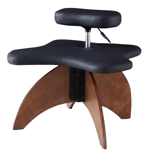 YXXSDP kniestuhl ergonomisch Bürostuhl Kreuzbeiniger Stuhl Ergonomisch Kniender Stuhl, Höhenverstellbar Büro-Kreuzstuhl/Meditationsstühle, Mit Stabilem Holzfuß, Für Zappelige Sitzen(Color:Color1) von YXXSDP