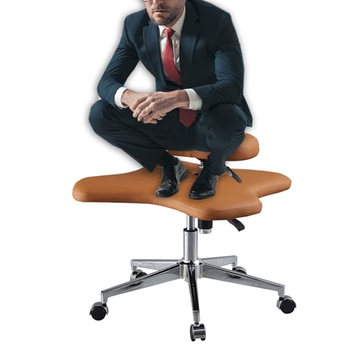 kniestuhl ergonomisch Bürostuhl Kreuzbeiniger Stuhl Höhenverstellbarer Kniender Stuhl, Ergonomisch Bürostuhl/ Criss Cross Stuhl Meditationssitz Zur Reduzierung Von Rückenschmerzen, Yoga-Schreibtischst von YXXSDP