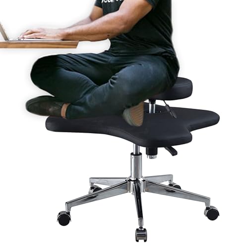 kniestuhl ergonomisch Bürostuhl Meditationsstuhl Heimbüro Schreibtischstuhl, Ergonomisch Kreuzbeiniger Stuhl/ Höhenverstellbarer Kniende Stühle, Zur Verbesserung Der Sitzhaltung ( Color : Color2 ) von YXXSDP