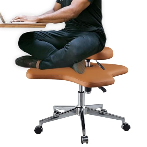 kniestuhl ergonomisch Bürostuhl Meditationsstuhl Heimbüro Schreibtischstuhl, Ergonomisch Kreuzbeiniger Stuhl/ Höhenverstellbarer Kniende Stühle, Zur Verbesserung Der Sitzhaltung ( Color : Color3 ) von YXXSDP
