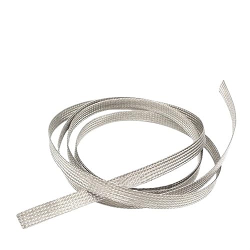 1M verzinnter Kupfergeflechtschlauch, Breite 4 6 8 10 16 18 22 28 mm, zur Abschirmung von Audiomodellen, einziehbarer Metallmantel(Silver,10mm) von YXYFA
