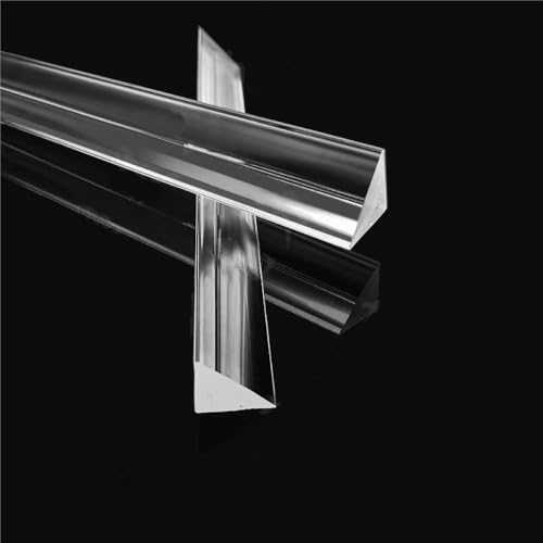 2 Stück massiver Lichtleiter-Säulenstab, 3–40 mm seitliche Acryl-Dreiecksstange, gleichschenklige rechtwinklige Dreieck-Acrylstäbe(200MMX10MMX10MM) von YXYFA