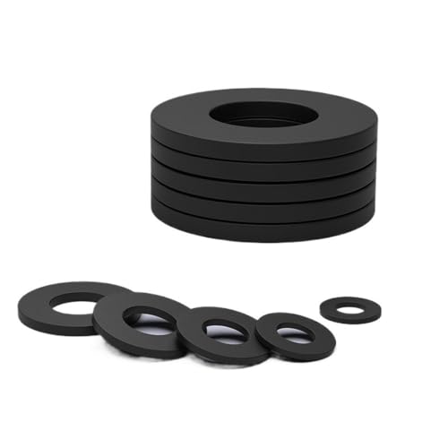 YXYFA 10 Stück NBR-Gummischeiben, Schwarze Flache Gummidichtung, Dicker 1 mm bis 3 mm Schraubendichtring, Wasserabweisende Flachdichtung(18x30x2mm) von YXYFA