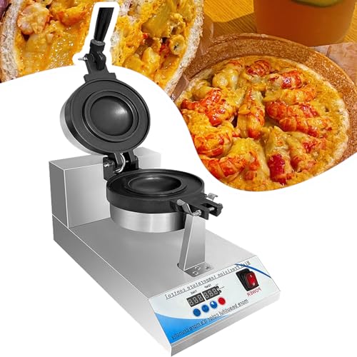 YXYLJOZ CommercialBurger Maker Maschine, UFO Burger Maker Maschine: Digitalanzeige mit 0-300 °C Temperatur und 1-5 Minuten Timer, antihaftbeschichtete rotierende Platten von YXYLJOZ