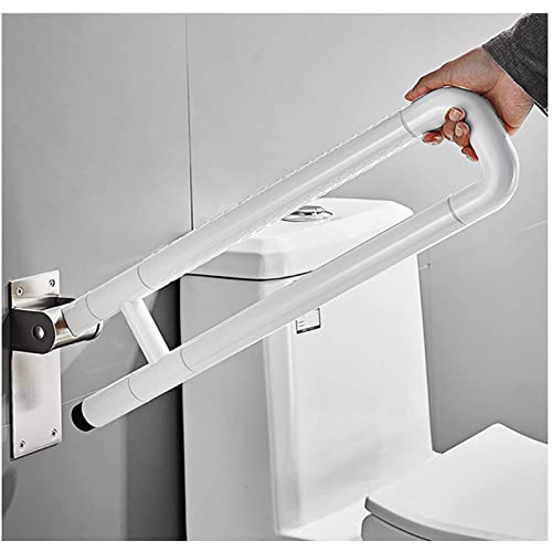 YXYLJOZ Faltbares Toiletten-Handlaufgestell Toilettensicherheitsgeländer Aufklappbarer Handlauf, Edelstahl-Toilettenhandlauf U-förmiger Balance-Hilfsgriff von YXYLJOZ