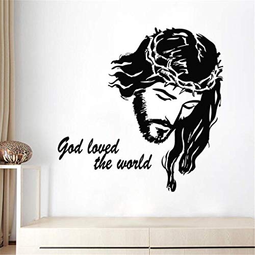 Glaube Jesus Christus Wandtattoo Vinyl Kunst Wandbild Kirche Wandaufkleber Religion Interieur Beweglich Klassische Christliche Wohnkultur 56X56Cm von YXYLQ