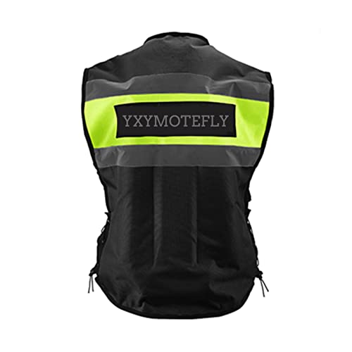 YXYMOTEFLY Leichte Motorrad Airbag Weste Unisex – Erwachsene Bikerjacken Mit Reflexstreifen Allwetter Dirt Bike Reitausrüstung (Color : Black, Size : XL) von YXYMOTEFLY