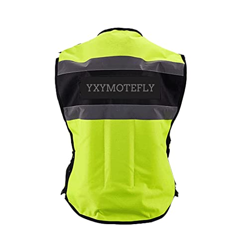 YXYMOTEFLY Leichte Motorrad Airbag Weste Unisex – Erwachsene Bikerjacken Mit Reflexstreifen Allwetter Dirt Bike Reitausrüstung (Color : Green, Size : S) von YXYMOTEFLY