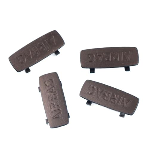 YXYOZMD 4 Stücke AIRBAG Airbag ABC Säuleneinsatz Zierabdeckung Abzeichen Für CC Für Golf Passat Für Polo Für Touran 5G0853437 1K0853437 3C0853437(Black 4Pcs) von YXYOZMD
