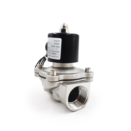 1/2" 3/4" 1" DN15 DN20 DN25 Edelstahl SS 304 Elektrisches Magnetventil 12V 24V 220 Pneumatikventil for Wasser Öl Luft Geeignet für kleine Räume(DN15,AC220) von YXZKJZJ