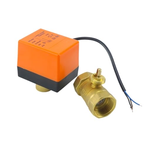 1/2" 3/4" 1" Messing 2-Wege motorisierter Kugelhahn DN15/DN20/DN25 Dreidraht-Elektromagnetventil mit zwei Steuerungen 220 AC 12V DC Geeignet für kleine Räume(1",12VDC_3 WIRE - 2 POINT) von YXZKJZJ