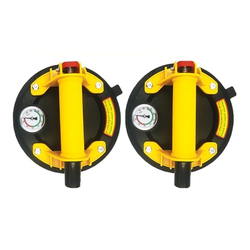 1/2 STÜCKE 8 Zoll Vakuumsaugnapf 250 kg Hochleistungs-Luftpumpenheber for Granitfliesenglas Manuelles Heben Für Nivellieren von Nahtverbindungen(Yellow 2PCS) von YXZKJZJ