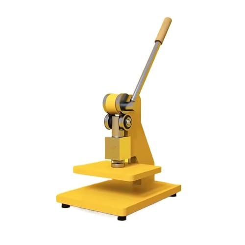 160x120MM Leder Manuelle Stanzmaschine Desktop Handgemachte Handwerk Präge Stanzen Formpresse Mehrere Anwendungsszenarien(Yellow) von YXZKJZJ