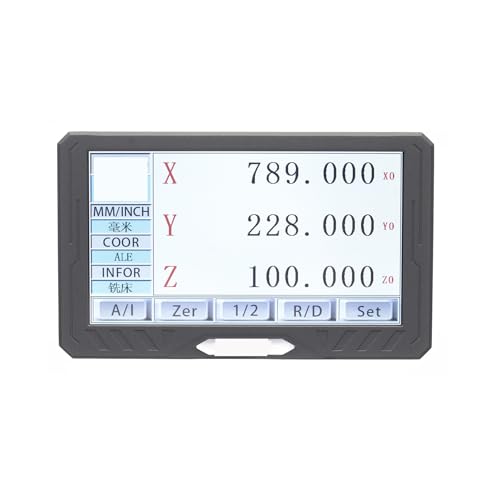 2-Achsen-Digitalanzeige-Kits 0,005 mm 2 Stück 5 um lineal Linearwaagen Sensor for Drehmaschine Fräsen Schleifwerkzeuge für Dreh- und Bohrmaschinen(SDS200S K35 KA500) von YXZKJZJ