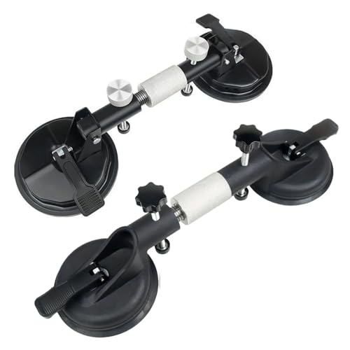 2 Stück Hochleistungs-Saugnäpfe, Aluminium-Vakuumplattengriff, Glashalterhaken for Anheben von großem Glas/Fliesenheber/beweglichem Glas/Dellenzieher Für Nivellieren von Nahtverbindungen(450MM) von YXZKJZJ
