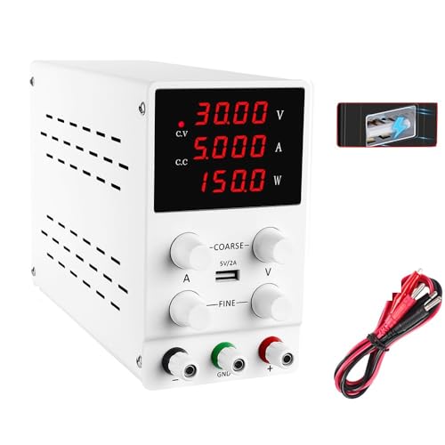 30 V 10 A 60 V 5 A DC Labor geregelte Stromversorgung variabel, einstellbarer Laborspannungsregler Stabilisator Schaltbankquelle DIY Elektronik Hohe Präzision, große Reichweite(30V 5A LED display) von YXZKJZJ