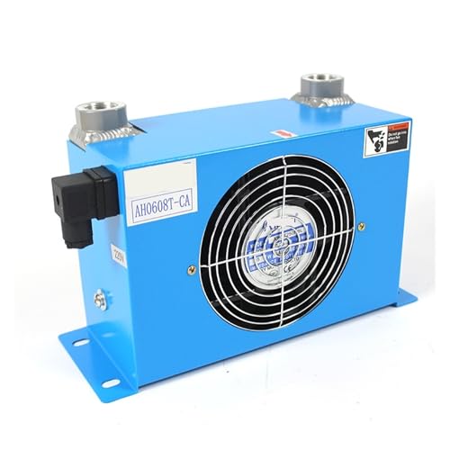 AH0608T-CA 60L/min Durchflusskühler-Ölkühlungs-Wärmetauscher Kühlerölkühler-Plattenstift-Wärmetauscher for Hydrauliksystem Mehrere Anwendungsszenarien(Blue,AC220) von YXZKJZJ