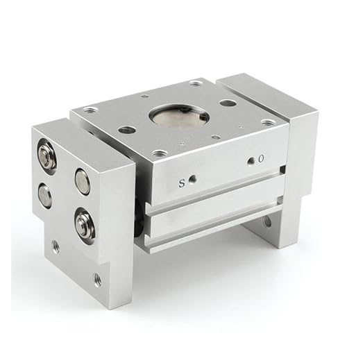 Breiter Typ Luftgreifer 10D bis 40D Doppeltwirkend Pneumatischer Greifer Parallelzylinder Klemmen Bohrung 10-40mm für Industriemaschinen(MHL2-10D) von YXZKJZJ