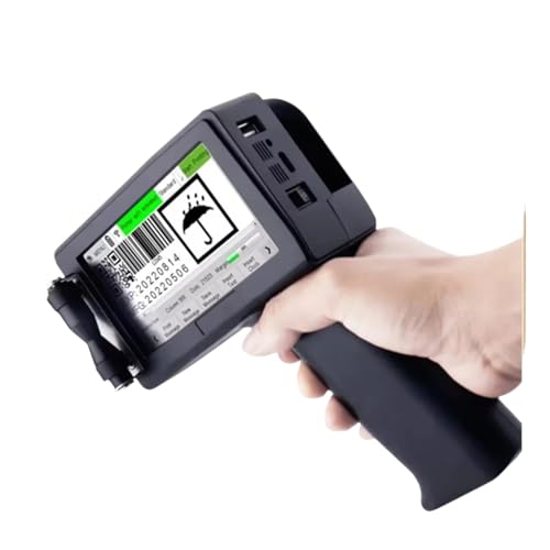 DC50T Verschlüsselter 12,7-mm-Thermotintenstrahldrucker mit drahtloser Steuerung, QR-Barcode-Bild, Chargennummer, Logo, Etikettencodierer Schnelltrocknend für Beschriften und Codieren(With 1 ink) von YXZKJZJ