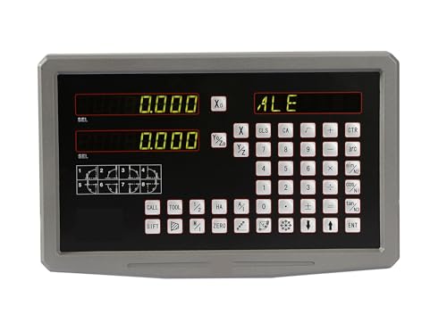Digitale lineare Skala for Fräsdrehmaschine, 0,005 mm, 0,001 mm DRO-Kit, 2-Achsen-Digitalanzeige, DRO + KA300 Linear-Encoder + KA500 schlanke lineare Skala für Dreh- und Bohrmaschinen(KA-300 870mm) von YXZKJZJ
