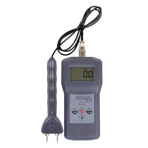 Digitales Induktionsfeuchtigkeitsmessgerät Betonfeuchtigkeitsmessgerät for Beton Holz Papier Bambus Karton Textil Hygrometer Detektor Sofortiges Lesen(MS360) von YXZKJZJ