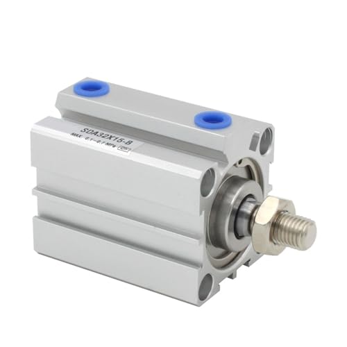 Double Action Dünne Pneumatische Kompakte Dünne Luft Zylinder 16 20 25 32 40 50 63mm Bohrung Zu 5 10 15 20 25 30 40 45 50mm für Industriemaschinen(Bore 50mm,Storke 30mm) von YXZKJZJ