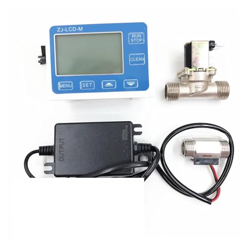 Durchflussmesser Quantitativer Controller LCD-Messgerät + 1/2 "Durchflusssensor + Ventil + Netzteil for die Messung von Wasserflüssigkeiten Für ein breites Spektrum an Flüssigkeiten(Not NTC) von YXZKJZJ