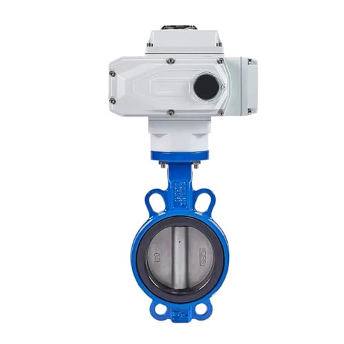 Elektrisches Ventil D971X-16Q Wafer-Wasserventil PTFE-Edelstahl-Regelventil aus duktilem Eisen Mehrere Anwendungsszenarien(Cast iron plate,DN80_DC24) von YXZKJZJ