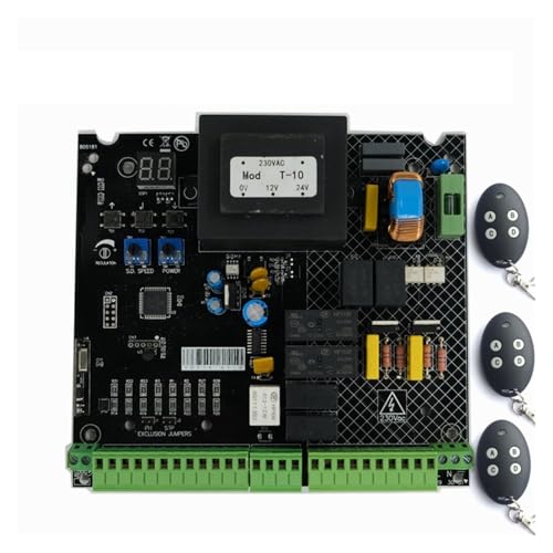Ersatz-Schaltkreissteuerplatine for automatischen AC-Drehtoröffner, AC-Motorsteuergerät, PCB-Controller-Schaltkreisplatine, elektronische Karte(1 board and 3 remote) von YXZKJZJ