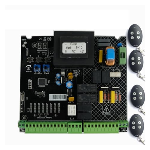 Ersatz-Schaltkreissteuerplatine for automatischen AC-Drehtoröffner, AC-Motorsteuergerät, PCB-Controller-Schaltkreisplatine, elektronische Karte(1 board and 4 remote) von YXZKJZJ