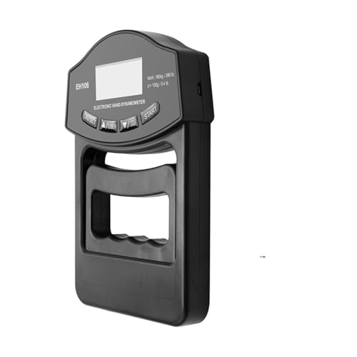 Griffstärketester, 396 Pfund/180 kg digitaler Handdynamometer Griffstärkemessgerät USB-LCD-Bildschirm Handgriffdynamometer Mehrgerätemessung(Black Grip Meter) von YXZKJZJ