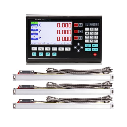 LCD-DRO-Set, großes 7-Zoll-Display mit digitaler Anzeige und linearem Skalen-Encoder für Dreh- und Bohrmaschinen(3 axis dro set) von YXZKJZJ