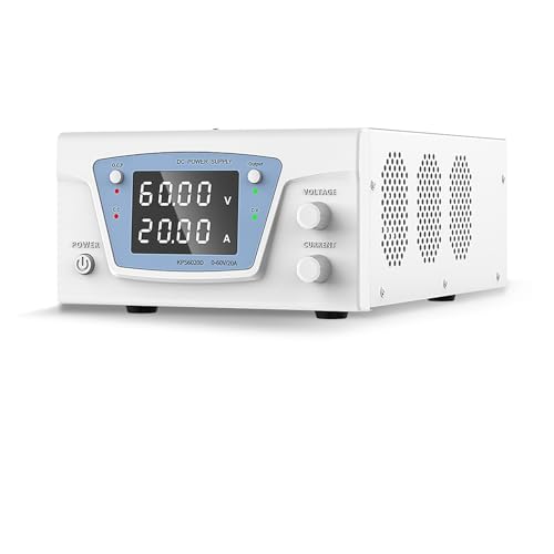 Labor-Gleichstromversorgung variabel, 60 V 20 A einstellbar stabilisiert variabel digital geregelte Stromversorgung 30 V 20 A 100 V 10 A DIY-Elektronik Hohe Präzision, große Reichweite(60V 20A) von YXZKJZJ