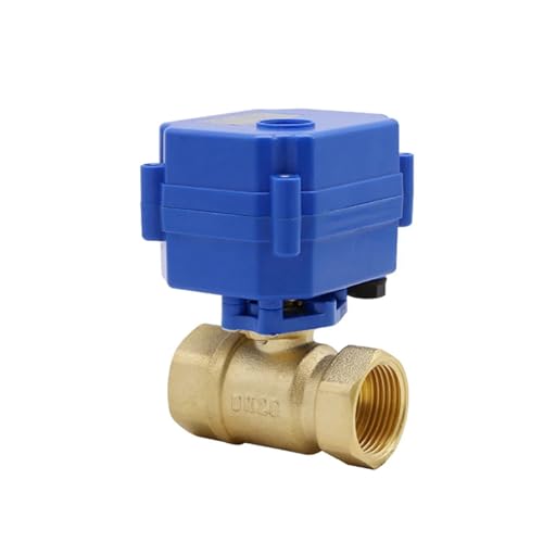 Mini-Elektrokugelhahn, Zweiwege-Elektrokugelhahn, komplett aus Kupfer, DC12 V, 24 V, DN15, DN20, DN25, for Entwässerung, landwirtschaftliche Bewässerung Geeignet für kleine Räume(DN25,24V_CR03) von YXZKJZJ