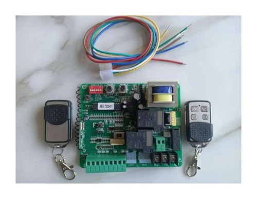 Motorsteuerplatine for Schiebetoröffner, AC-Schiebetoröffner-PCB-Controller mit Fernbedienung(With 2 pcs remote) von YXZKJZJ