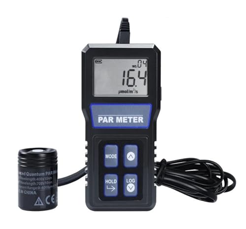 PAR Meter IP68 Wasserdichte Sonde PPFD Tester Voll Sensor Photosynthetische Aktivität for Aquarium Riff Pflanze Messung der Beleuchtungsintensität und Helligkeit von YXZKJZJ